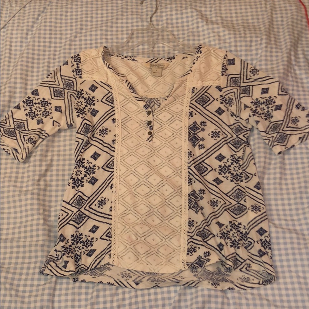 Lucky Brand  patterned blouse